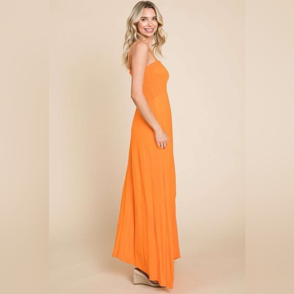 Culture Code Full Size Smocked Cami Maxi Dress with Pockets - Picture 3 of 4